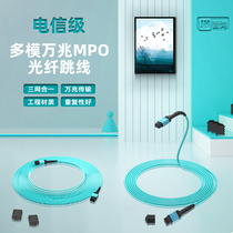 mpo fiber jumper 10G multimode MPO to LC MTP8 core 12 core 24 core multimode 10G 40G fiber jumper 100G cluster fiber optic cable LC OM4 OM3 tail