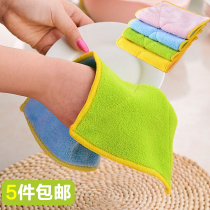 Thickened water-absorbent rag not stained with oil not falling out of oil hair cleaning cloth kitchen dishwashing bowls towel dishwashing cloth
