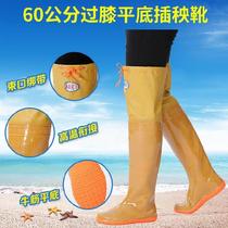 Rainboots large-code high-cylinder agricultural adult kitchen labor boots agricultural loose tight summer rain pants