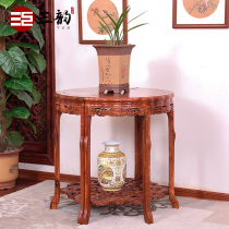 Hedgehog red sandalwood solid wood Rosewood flower stand Rosewood flower few living room stone head bonsai few mahogany half table round table round table