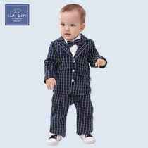 Baby spring suit Boy suit suit Male child gentleman suit Trendy baby 100 days one-year-old dress