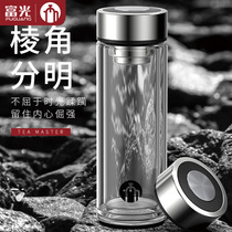 Fuguang Tea Ma Shi series High-end glass Mens and womens business tea water cup Car water cup Handy cup