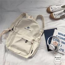 Japanese simple Joker campus backpack Korean version of ins college style student backpack female chic canvas schoolbag female