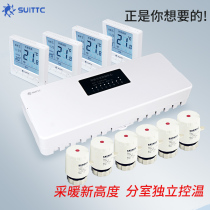 SUITTC sub-room automatic temperature control floor heating heat sink thermostat Intelligent wired and wireless set control box control center