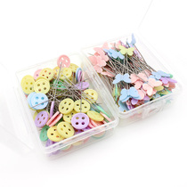 Candy color bow pin colored plastic head bow tie fixing pin DIY clothing vertical cutting positioning needle