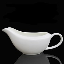 Jingdezhen pure white lead-free bone china black pepper juice boat ceramic sauce juicing Cup western cutlery steak juice pot