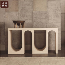 Italian light luxury simple modern decoration porch table porch table home Nordic post-modern American solid wood retro