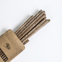 Chinese chopsticks household non-slip non-lacquered chopsticks chicken wings wood chopsticks 10 pairs of chopsticks solid wood chopsticks log chopsticks