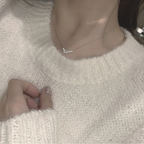 Glance at the 100 of a glance 100 hitch a fashion body 925 pure silver full drill rope knot necklace individuality short lock bone chain