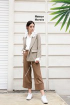 Rayna g Rena ji 798 spring new warm wool pants high waist wild small feet wool nine-point pants