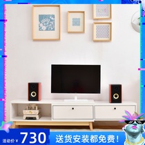 Nordic telescopic TV cabinet Coffee table combination Simple modern small household TV cabinet Living room small TV cabinet Floor cabinet