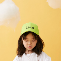 Pear small leisure childrens clothing 2021 summer new girl fluorescent color embroidery childrens baseball cap