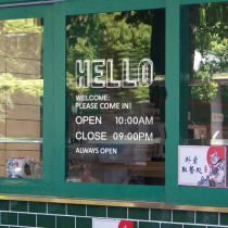 hello shop opening hours glass paste dessert shop Nordic style personality decoration water sunscreen