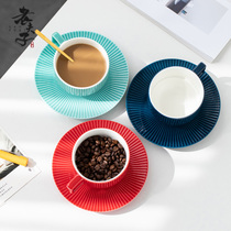 European style coffee cup small exquisite ceramic cup and saucer set light luxury INS style household simple professional afternoon tea set