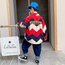 Boys' Spring Jacket 2022 New Korean Style Children's Western Style Spring Autumn Tops Boys' Trendy Brand Spring