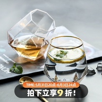 WUXIN tumbler Whisky Wine Glasses Diamond Cup Crystal Glass Creative Individuality Trendy Brandy Glass Spirits