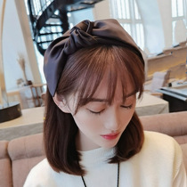 Oversized bow hairband female Korean ins Net red temperament wide-sided hairpin hair band Joker out hair accessories headband