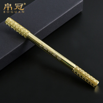 Silk crown Ruyi gold cudgel Full copper signature pen decoration Creative study office company holiday collection gift