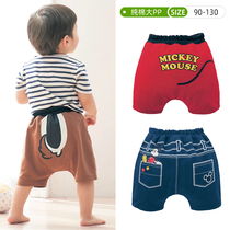 Summer baby shorts cotton big pp half pants cartoon pattern baby pants thin export Japan 90-120