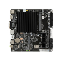 Quad-core J1900 mini ITX computer motherboard dual thousand network port multi-hard disk interface NAS storage black Group