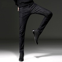 Hong Kong Tide brand autumn black jeans men Korean version of the trend slim stretch pants 2021 new pants men