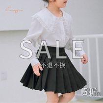 Word rain Spring and summer JK pure color pleated skirt Four-colored in Soft and smooth TR fabric