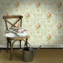 American imported paper wallpaper American pastoral warm flowers bedroom living room fresh wallpaper home CU80109