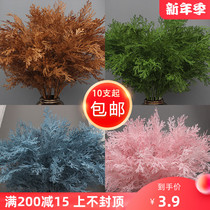 Wedding simulation flower antler leaf pine and cypress wedding hall ceiling flower arrangement road guide flower diy flower photography decoration