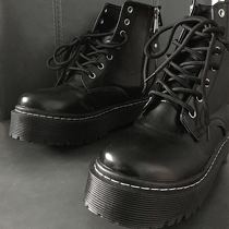  Heavy industry-Punk-Open line-Lace-up-Martin boots short
