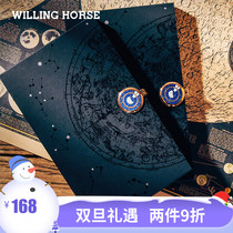 (Small cartridge spot) WILLINGHORSE twelve constellations couple hand tent gift notebook gift A5