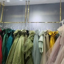 Peter Cat Stainless Steel Wedding-Show Drawing Titanium Gold Hanging Dress Display Shelf Womans Upper Wall Suspended Ceiling Suspended