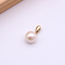 Korean fashion pure 14K gold lady pearl pendant pendant fresh water simple delicate gift necklace for personal use