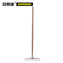 Anseri Nine-tooth nail rake Agricultural loose soil rake gardening iron rake Lose subtilis leaf rake 10201