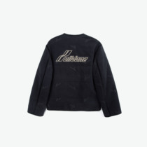 WE11DONE velvet dark tattoo LOGO back pearl LOGO jacket OS on the big WD-JP9-20-021-BK
