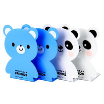 Powerful book 95423 Student cartoon creative bear book folder cute fashion metal 6 5 inch trumpet pair