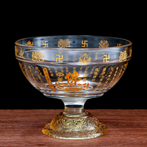 Buddha front for lamp home big number crystal oil lamp Heart via long Ming lamp edible ghee Buddha Hall liquid ghee lamp holder