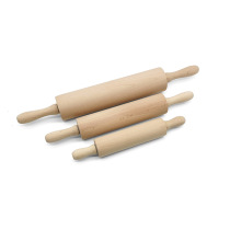 Solid Wood Rolling pin unlacquered waxless Beech roller rolling noodle stick dumpling skin dough baking tool