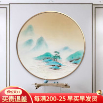 Hand-painted impression landscape landscape oil painting porch round painting small house guest restaurant aisle corridor bedside decorative painting