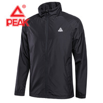 Peak sportswear mens 2022 spring and autumn new casual wear woven fleece jacket mens quick-drying running jacket