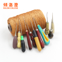 Tool for repairing shoes shoe awl repair sole line copper straight hole cone set steel slit cone crochet punching needle