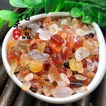 100 and crystal crushed stone natural red agate gravel pendulum fish tank flower-pot vase-made stoneware for Buddhist wind water stone