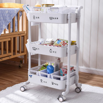 Trolley shelf Living room Bedroom Bathroom Three-story floor baby baby storage Removable wheeled trolley