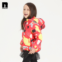 (Websters) Dai Zi childrens clothing light down jacket childrens boys and girls baby baby seal flower autumn down short winter