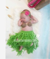 Children Photography Clothing 100 Days Baby Photo Clothes Movie shooting Knitted Wool Suit Small Grass Skirt Clothing