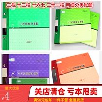 Wright 1206 three-column detailed ledger 6113 thirteen-column detailed ledger 6117 seventeen-column ledger