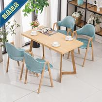 1 table and chair combination dessert cold drink restaurant hamburger restaurant dining table furniture Table 3 chairs a chair