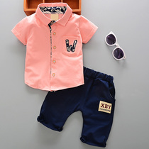 2019 New boys summer suit 1-3 year old baby short sleeve set baby Summer clothes two pieces