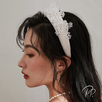 PP ornament crystal flower silk satin hair stirrup with female summer fairy gas Jane about 100 hitch to go out to high level South Korean temperament headwear