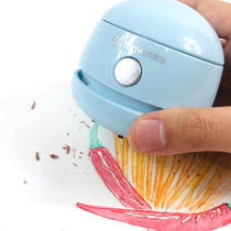 Desktop vacuum cleaner mini cleaner student pencil ash eraser USB charging portable cleaning artifact childrens desk supplies astronomical small vacuum cleaner