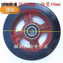 Tiger 33 wheel with axle 6 8 inch 10 12 inch iron core heavy solid rubber silent trolley wheel